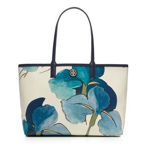 Blue Floral Tory Burch Tote